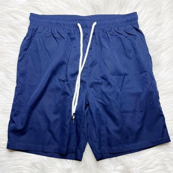 SHEIN casual Pull On Shorts Dark Blue Size Medium - Picture 1 of 3